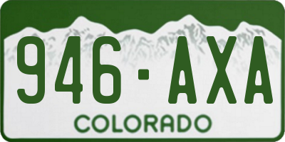 CO license plate 946AXA
