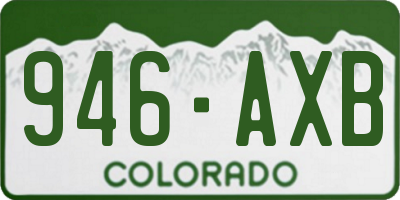 CO license plate 946AXB
