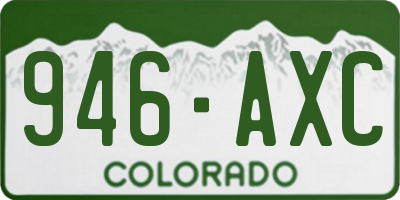 CO license plate 946AXC
