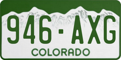 CO license plate 946AXG