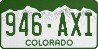 CO license plate 946AXI