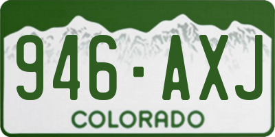 CO license plate 946AXJ