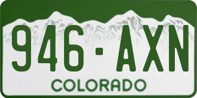 CO license plate 946AXN