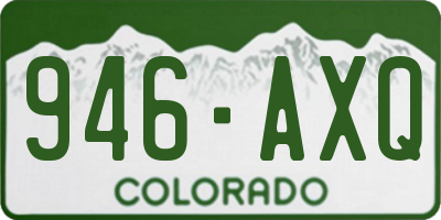 CO license plate 946AXQ