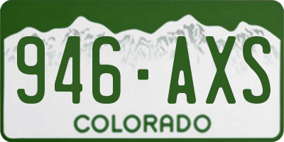 CO license plate 946AXS