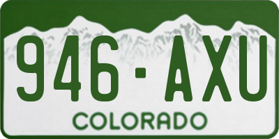 CO license plate 946AXU