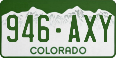 CO license plate 946AXY