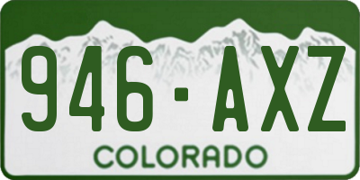 CO license plate 946AXZ