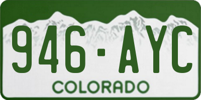 CO license plate 946AYC