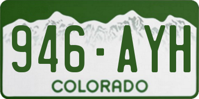 CO license plate 946AYH