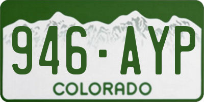 CO license plate 946AYP