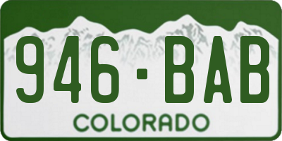 CO license plate 946BAB