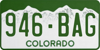 CO license plate 946BAG