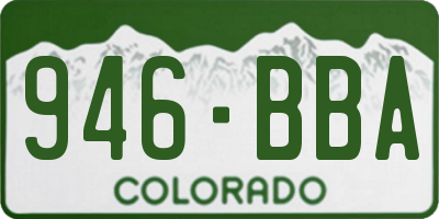 CO license plate 946BBA