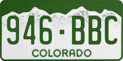 CO license plate 946BBC