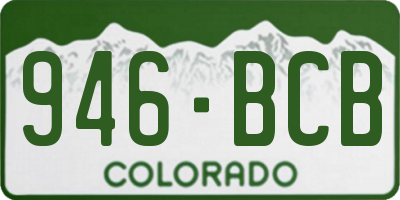 CO license plate 946BCB