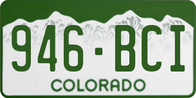 CO license plate 946BCI