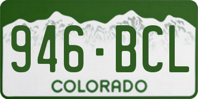 CO license plate 946BCL