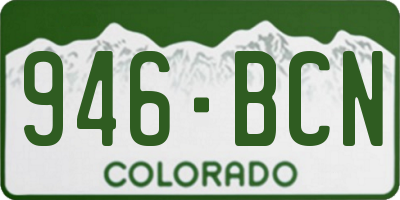 CO license plate 946BCN
