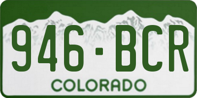 CO license plate 946BCR
