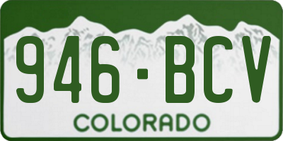 CO license plate 946BCV