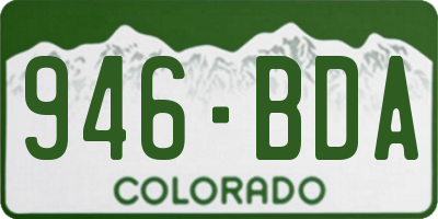 CO license plate 946BDA