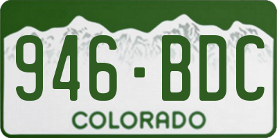 CO license plate 946BDC