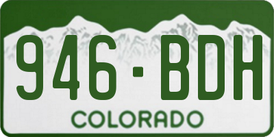 CO license plate 946BDH