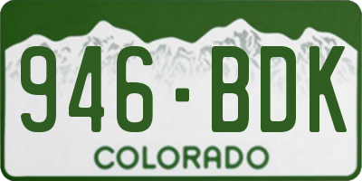 CO license plate 946BDK