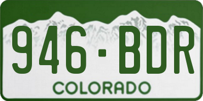 CO license plate 946BDR