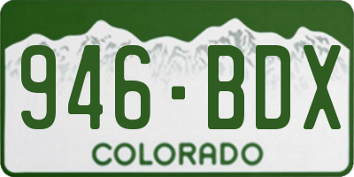CO license plate 946BDX