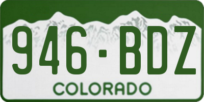 CO license plate 946BDZ
