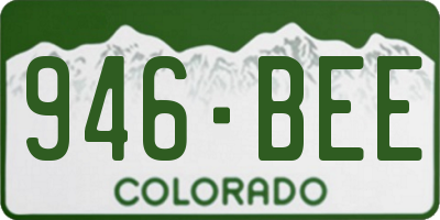 CO license plate 946BEE