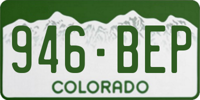 CO license plate 946BEP