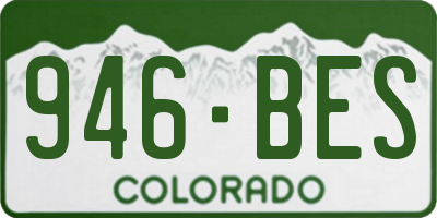 CO license plate 946BES