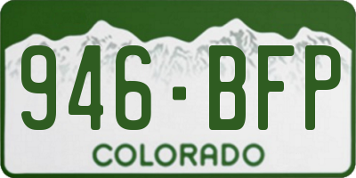 CO license plate 946BFP