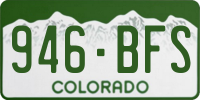 CO license plate 946BFS