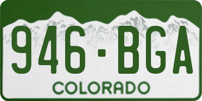 CO license plate 946BGA