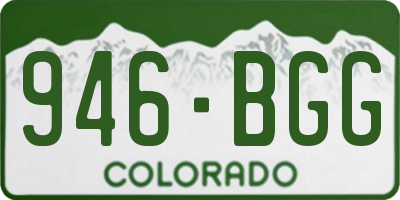 CO license plate 946BGG