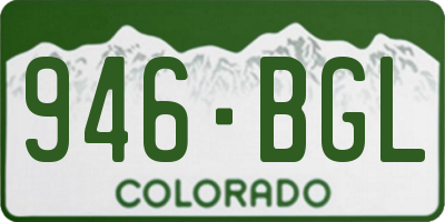 CO license plate 946BGL