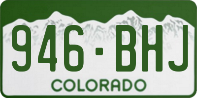 CO license plate 946BHJ