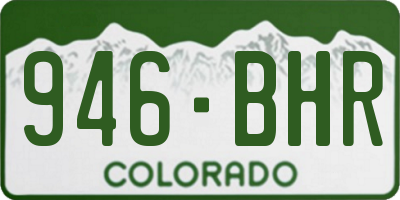 CO license plate 946BHR