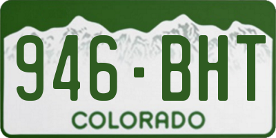 CO license plate 946BHT