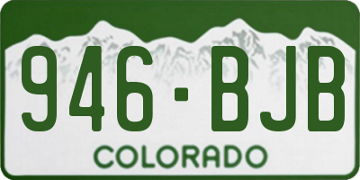 CO license plate 946BJB