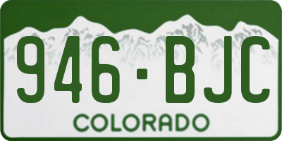 CO license plate 946BJC