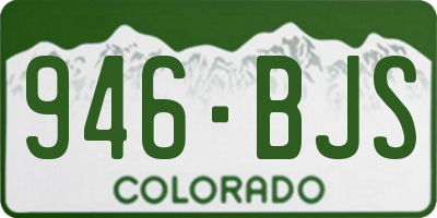 CO license plate 946BJS
