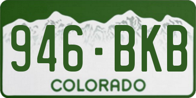 CO license plate 946BKB