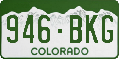 CO license plate 946BKG