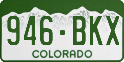 CO license plate 946BKX