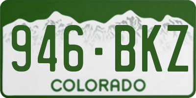 CO license plate 946BKZ